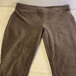 Womens Hue leggings size XL chocolate brown ribbed